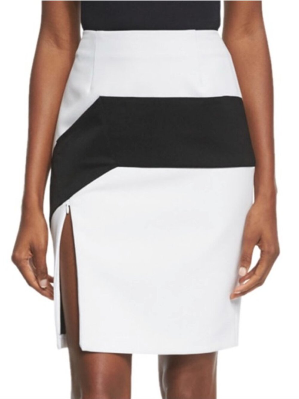 Kendall & Kylie Colorblock Pencil Skirt Slit XS